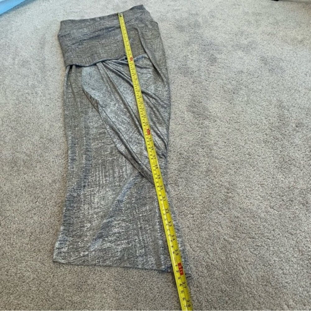 Sirens metallic silver taupe brown draped asymmetrical mermaid bodycon skirt - Picture 8 of 12